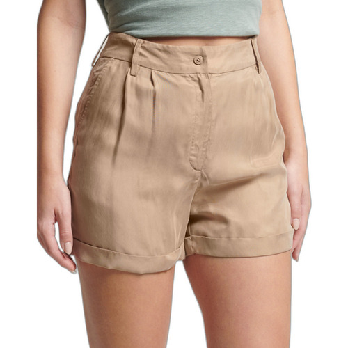 textil Mujer Shorts / Bermudas Superdry Short en cupro femme Beige