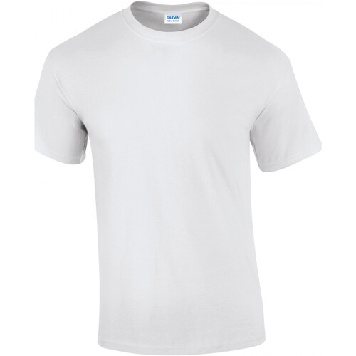 textil Hombre Camisetas manga corta Gildan T-shirt ultra  Ultra Cotton ™ Blanco