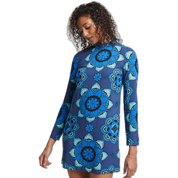 textil Mujer Vestidos Superdry Robe courte manches longues femme Azul