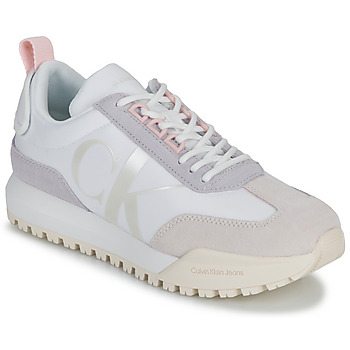 Zapatos Mujer Zapatillas bajas Calvin Klein Jeans TOOTHY RUNNER LACEUP MIX PEARL Blanco / Beige