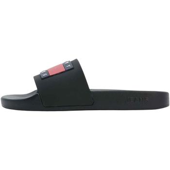 Zapatos Mujer Chanclas Tommy Hilfiger TOMMY JEANS FLAG POOL SLD ESS Negro