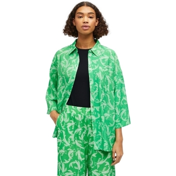 textil Mujer Tops / Blusas Object Shirt Rio 3/4 - Fern Green Verde