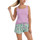 textil Mujer Pijama Lisca Pantalones cortos de pijama Camiseta tirantes Posh  Cheek Verde