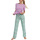textil Mujer Pijama Lisca Pijama pantalón top manga corta Posh  Cheek Verde