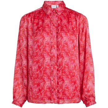 textil Mujer Tops / Blusas Vila Shirt Layla Vie L/S - Pink Yarrow Rojo