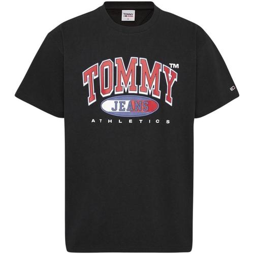textil Hombre Camisetas manga corta Tommy Jeans TJM RLX ESSENTIAL GRAPHIC TEE Black Negro