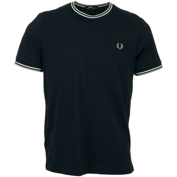 textil Hombre Camisetas manga corta Fred Perry Twin Tipped T-Shirt Azul