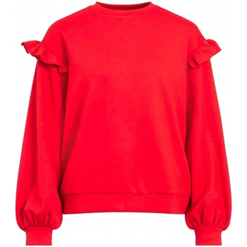 textil Mujer Sudaderas Vila Sweat Sif Flounce L/S - Pompeian Red Rojo