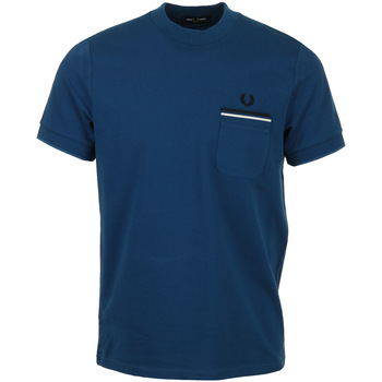 textil Hombre Camisetas manga corta Fred Perry Loopback Jersey Pocket T-Shirt Azul