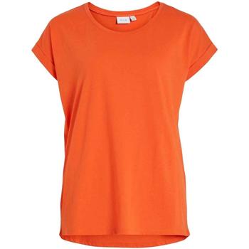 textil Mujer Tops y Camisetas Vila VIDREAMERS NEW PURE T-SHIRT Naranja