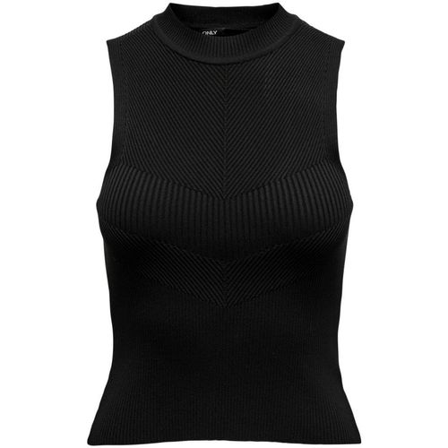 textil Mujer Camisetas sin mangas Only 15251494 BIANKA-BLACK Negro