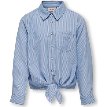 textil Niña Camisas manga larga Only 15280489 LECEY-CLOUD DANCER/STRIPE Azul