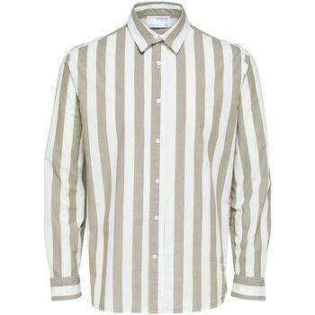 textil Hombre Camisas manga larga Selected 16088289 REGREDSTER-VETIVER Blanco