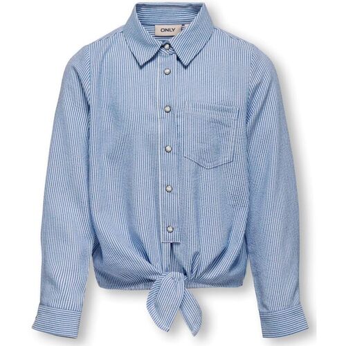 textil Niña Camisas manga larga Only 15280489 LECEY-CLOUD DANCER/STRIPE Azul