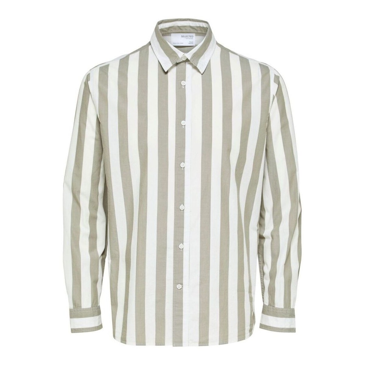textil Hombre Camisas manga larga Selected 16088289 REGREDSTER-VETIVER Blanco