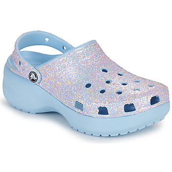 Zapatos Mujer Zuecos (Clogs) Crocs Classic Platform Glitter ClogW Azul / Calcita / Multiple