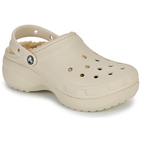 Zapatos Mujer Zuecos (Clogs) Crocs Classic Platform Lined Clog W Beige
