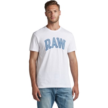 textil Hombre Camisetas manga corta G-Star Raw T-shirt  Raw University Blanco