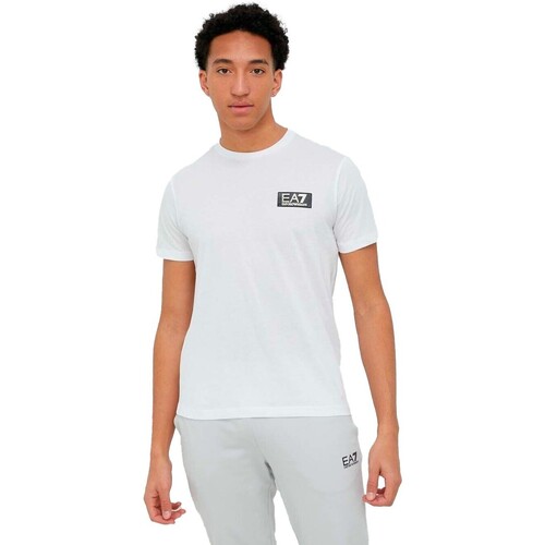 textil Hombre Camisetas manga corta Emporio Armani - Camiseta con Logo Blanco