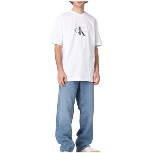 textil Hombre Camisetas manga corta Calvin Klein Jeans J30J323307 YAF Blanco