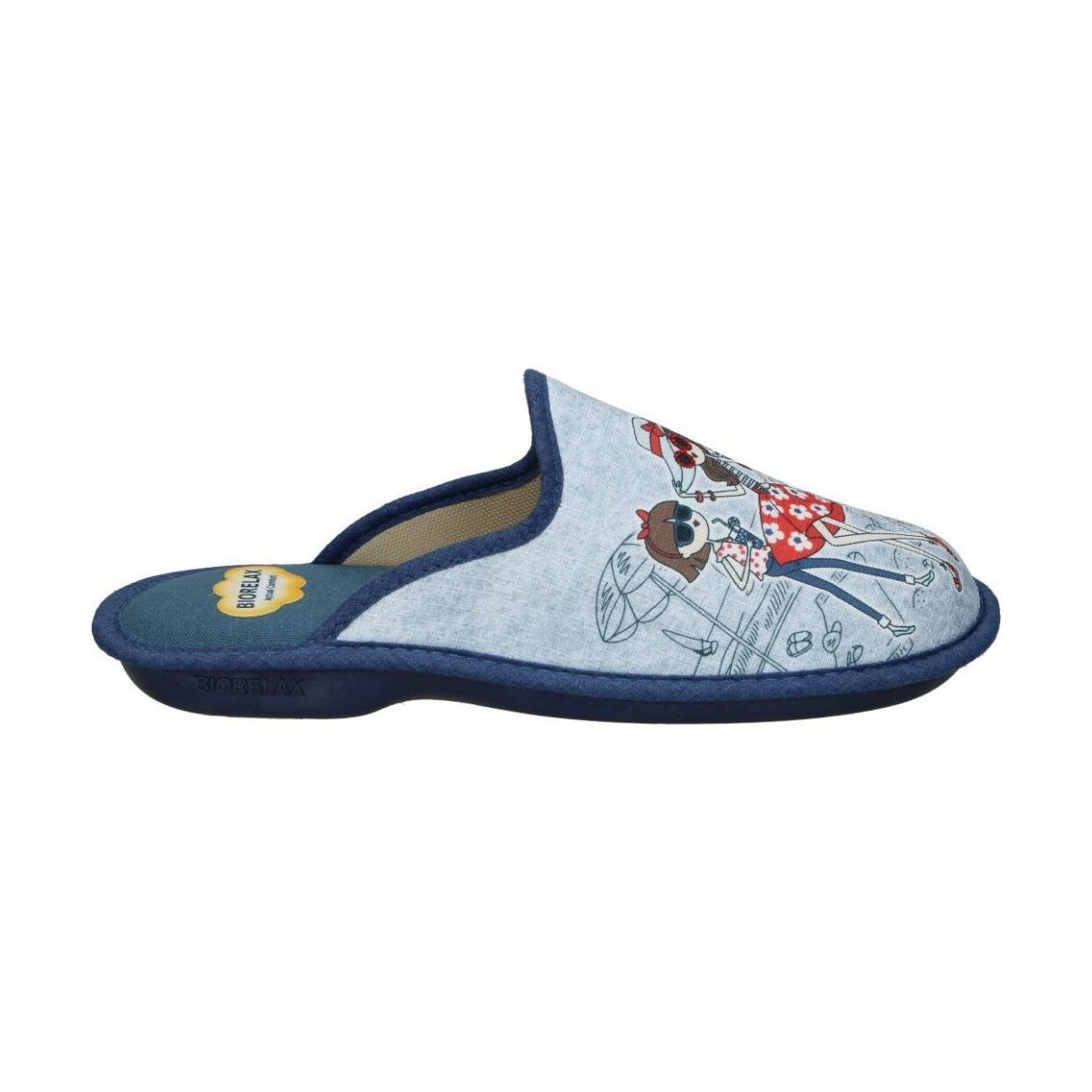 Zapatos Mujer Pantuflas Cosdam 4058 Azul
