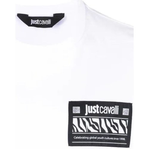 textil Hombre Camisetas manga corta Roberto Cavalli 74OBHI03-CJ400 Blanco