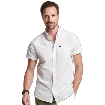 textil Hombre Camisas manga larga Superdry Chemise  Oxford Blanco