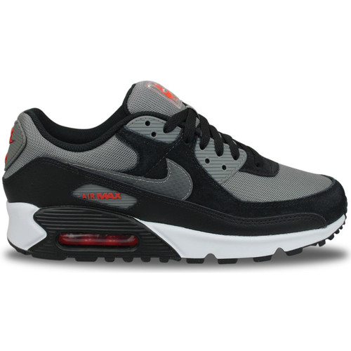 Zapatos Hombre Zapatillas bajas Nike Air Max 90 Grey Black Red Gris