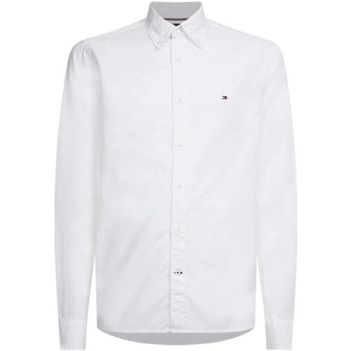 textil Hombre Camisas manga larga Tommy Hilfiger MW0MW25037 Blanco