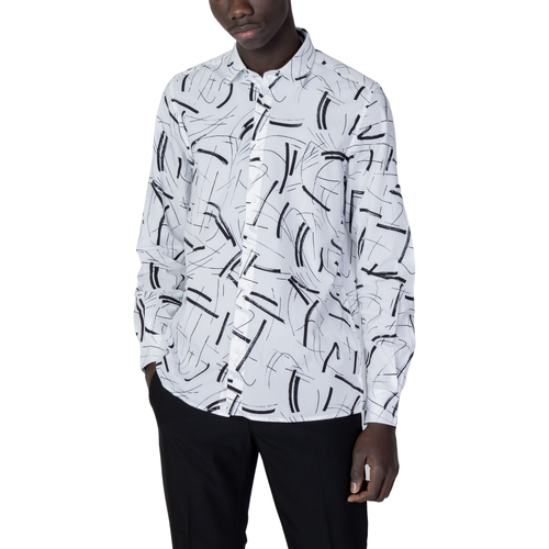 textil Hombre Camisas manga larga Antony Morato MMSL00614-FA430546 Blanco