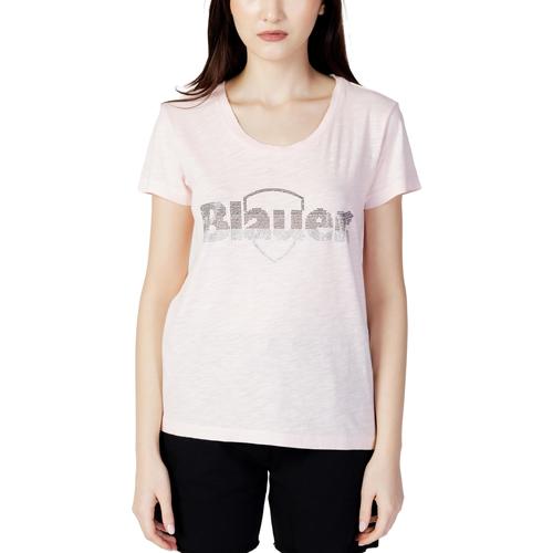 textil Mujer Camisetas manga corta Blauer 23SBLDH02405-005707 Rosa