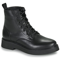 Zapatos Mujer Botas de caña baja Tommy Jeans TJW LACE UP FLAT BOOT Negro