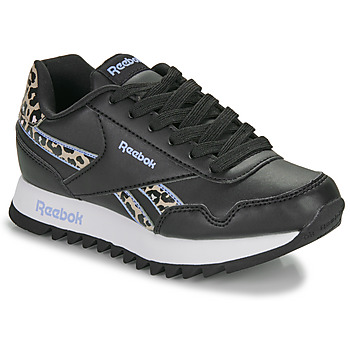 Zapatos Niña Zapatillas bajas Reebok Classic REEBOK ROYAL CL JOG PLATFORM Negro / Leopardo