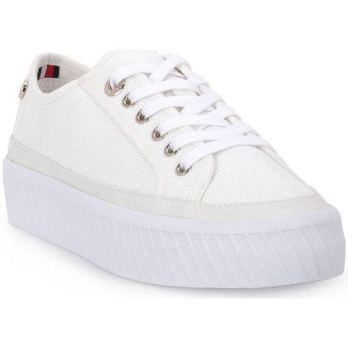 Zapatos Mujer Deportivas Moda Tommy Hilfiger YBL PLATFORM Blanco