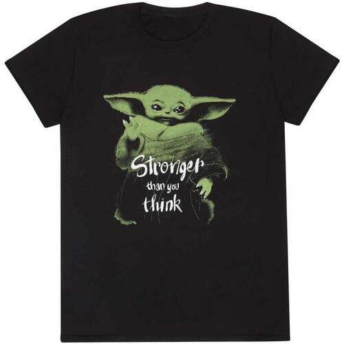textil Camisetas manga larga Star Wars: The Mandalorian Stronger Than You Think Negro