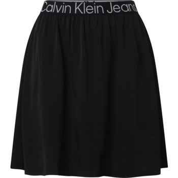 textil Mujer Faldas Calvin Klein Jeans FALDA LOGO ELASTIC MINI  MUJER Negro