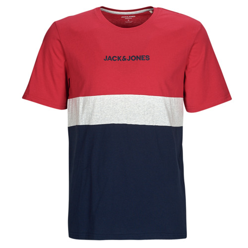 textil Hombre Camisetas manga corta Jack & Jones JJEREID BLOCKING TEE SS Multicolor
