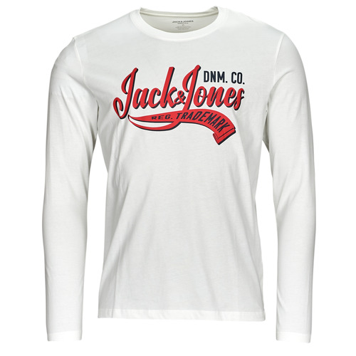 textil Hombre Camisetas manga larga Jack & Jones JJELOGO TEE LS O-NECK 2 COL AW23 SN Blanco