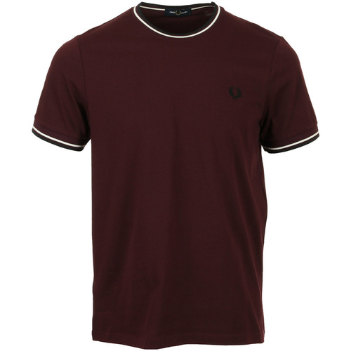 textil Hombre Camisetas manga corta Fred Perry Twin Tipped T-Shirt Rojo