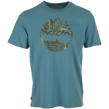 textil Hombre Camisetas manga corta Timberland Tree Logo Camo Tee Azul