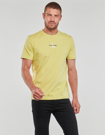 textil Hombre Camisetas manga corta Calvin Klein Jeans MONOLOGO REGULAR TEE Amarillo