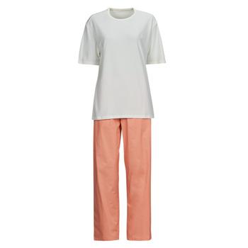 textil Mujer Pijama Calvin Klein Jeans SLEEP SET Beige / Rosa