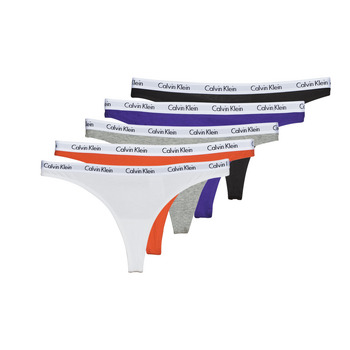 Ropa interior Mujer Strings Calvin Klein Jeans THONG X5 Multicolor