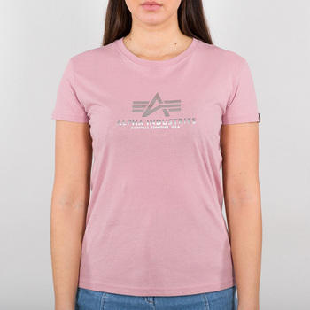 textil Mujer Camisetas manga corta Alpha T-shirt femme  New Basic Foil Print Rosa