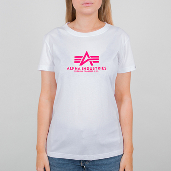 textil Mujer Camisetas manga corta Alpha T-shirt femme  New Basic Neon Print Blanco