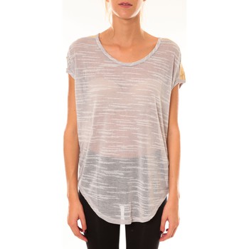 textil Mujer Camisetas manga corta Dress Code Top à sequins R5523 gris Gris