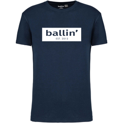textil Hombre Camisetas manga corta Ballin Est. 2013 Cut Out Logo Shirt Azul