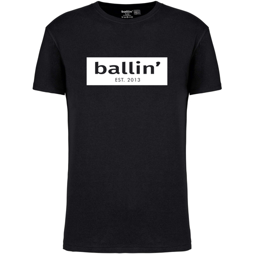 textil Hombre Camisetas manga corta Ballin Est. 2013 Cut Out Logo Shirt Negro