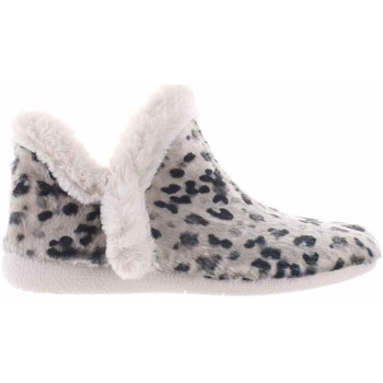 Zapatos Mujer Pantuflas Muro Zapatilla casa -9617 botín mujer color gris leopardo Gris