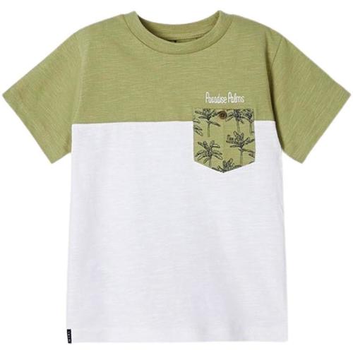 textil Niño Tops y Camisetas Mayoral Camiseta m/c combinada Verde